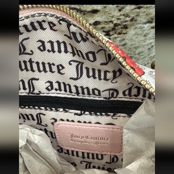 Juicy Couture Freshly Picked π Strawberry Satchel In Pecan White/pink Diam. NWT - Picture 11 of 16